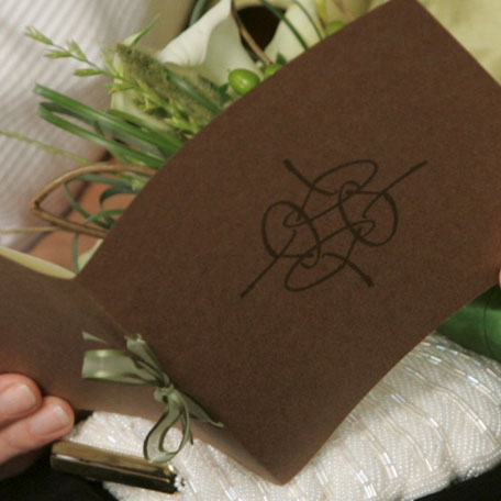 Wedding program monogram
